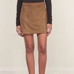 Abercrombie Faux Suede Skirt | Cognac | Sz. S